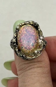 VTG ART DECO OPAL RING SZ 6 - Read! - Picture 1 of 10