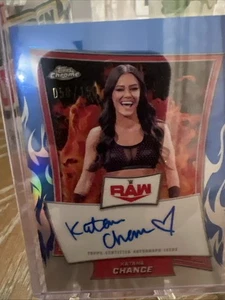 2025 WWE Topps Chrome KATANA CHANCE #RBA-KAA Blue Refractor Autograph Auto /150 - Picture 1 of 3