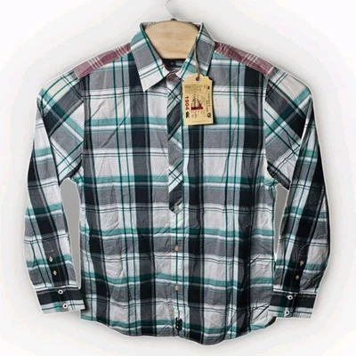 NWT Canterbury of New Zealand Summit Woven Shirt Mens M Plaid Colorblock Rugby - Image 1 of 4