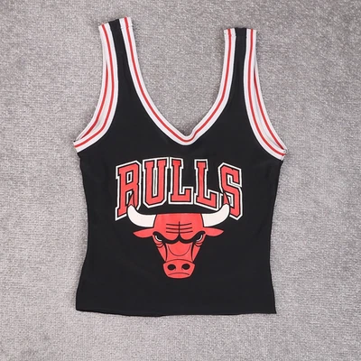 Womens NBA Chicago Bulls Basketball XS Black Sleeveless Tank Top - Image 1 of 4