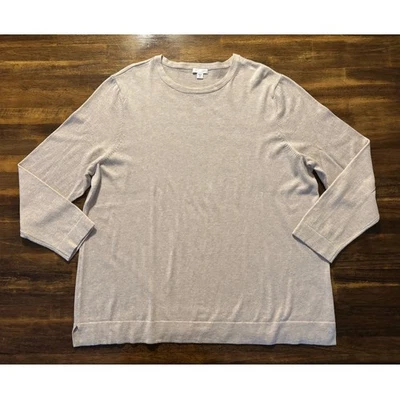 J. Jill Mujer XL Pequeño Suéter Pullover Manga Larga Tejido Cuello Redondo Túnica Algodón Foto 1 de 4