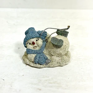 Snowman Christmas Ornament Falling Down Living Stone Inc 2000 VTG - Picture 1 of 6
