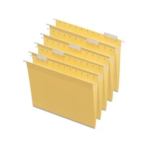 MyOfficeInnovations Hanging File Folders 5-Tab Letter Size Yellow 25/Box - Picture 1 of 4