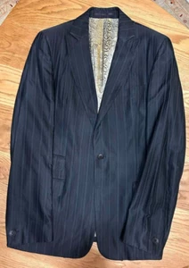 Traje de chaqueta negra vintage para hombre ""Just Cavalli", talla 52. - Imagen 1 de 16