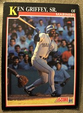 1991 Score Ken Griffey, Sr. Baseball Card #835 Mariners Low Grade