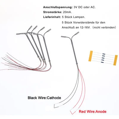 5Stk. 1:200-220 Spur Z Modell Bahnsteiglicht mit LED Straße Lampe Landschaftsbau - Bild 1 von 4