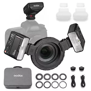 Godox MF12-DK1 Dual Head Flash Light Kit Speedlite Dental Flash Trigger XPROIIS+ - Picture 1 of 6