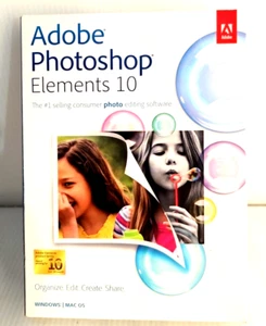 Adobe Photoshop Elements 10 for PC, Mac New Sealed - Picture 1 of 6