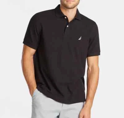 NWT Nautica Mens All Cotton Classic Fit Short Sleeve Performance Deck Polo Shirt - Image 1 of 4