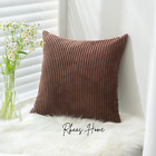 Premium Quality Decorative Corduroy Cushion Covers Home Sofa 18" 20" 22"