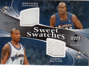 2006-07 Sweet Shot Swatches Dual Basketball Card #CH B.Haywood/C.Butler Jsy