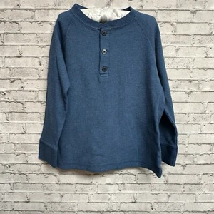 Class Club Boys 4/5 Blue Shirt Waffle Long Sleeve 3-Button NEW NWT - Picture 1 of 8