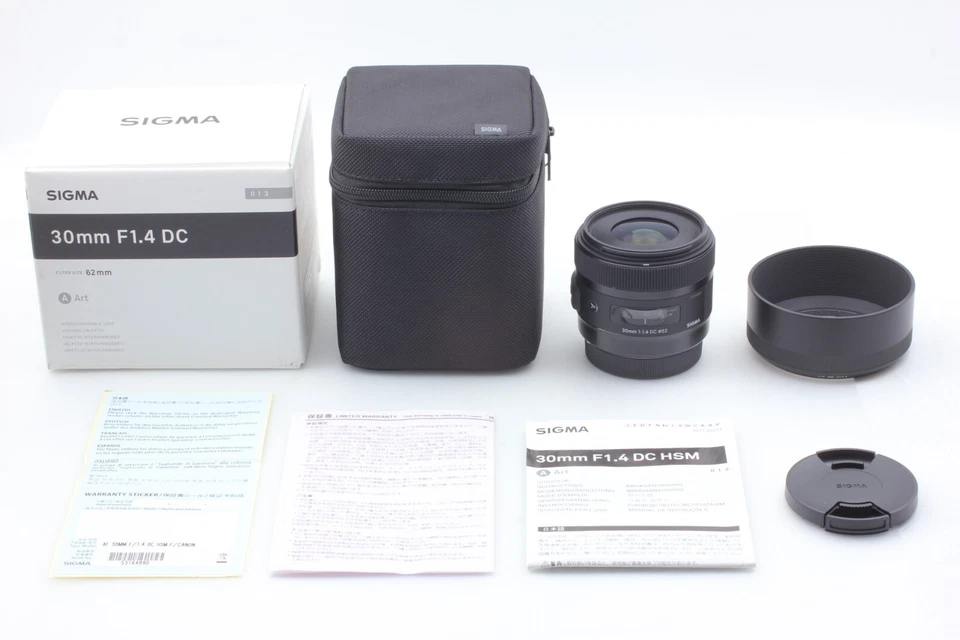【UNUSED BOXED Case Hood】Sigma 30mm f/1.4 DC HSM Art Lens for Canon EF From JAPAN - Image 1 of 4