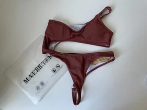 Traje de baño de una pieza rojo ceniza mate colección para mujer talla pequeña NUEVO - Imagen 1 de 3