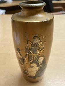 JAPAN.ANTIKE BRONZE VASE,SHAKUDO MIX METALLTECHNIK,SHOWA-ZEIT,H-8-1/2”.. - Bild 1 von 15