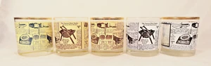 Vintage Montgomery Wards Golden Jubilee old fashioned type glasses - Picture 1 of 8
