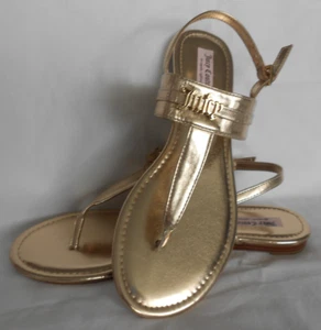 JUICY COUTURE los angeles, 38,5, glänzende Gold-Zehentrenner, Syntetic, NEU! - Bild 1 von 14