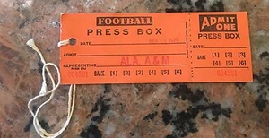1979 Jacksonville State University Press Pass Versus Alabama A&M Football - Picture 1 of 3