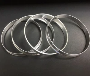 72.6-74.1 for BMW | 4pc Hub Centric Ring 74.1 to 72.6 Aluminum Alloy Silver Ring - Picture 1 of 10