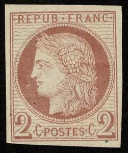 France Stamp Scott#39 2c Ceres Mint H OG Well Centered - Imagen 1 de 2