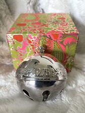 1978 Wallace Silver Plated Sleigh Bell Ornament Limited 8th Edition With Box