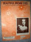 1951 BEAUTIFUL BROWN EYES Sheet Music LISA KIRK by Smith, Delmore