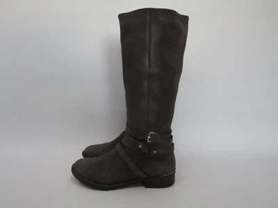 Steve Madden Womens Size 6.5 M Brown Leather Zip Buckle Knee High Fashion Boots - Image 1 of 4