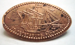 ST. PETERSBURG Florida - ship -- elongated copper penny - Picture 1 of 1