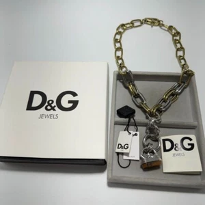 Dolce & Gabbana Necklace Chain Gold/silver Length approx. 54cm Box included - Picture 1 of 12
