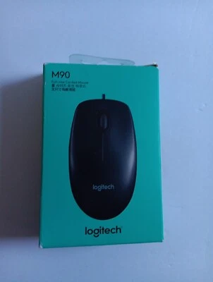 Logitech M90 Full Sized Computer Mouse Black NEW OPEN BOX - Image 1 of 3