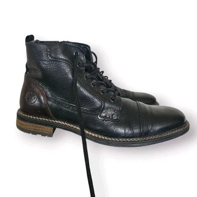 Bull Boxer Warrynt Puntera Negra Dinero Antiguo Cuero Chukka Botas con Cordones Talla 9 Foto 1 de 4