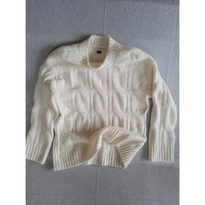 Suéter Pullover American Eagle Crema Tejido con Cable Cuello Redondo Manga Larga Para Hombres S Foto 1 de 4