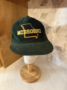 Missouri Cord Trucker Mütze Kappe grün Vintage-Stil Retro Druckknopflasche hergestellt in den USA! - Bild 1 von 7