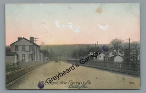 PRR Railroad Train Station Depot NEW FLORENCE PA Westmoreland County Postcard - Picture 1 of 2