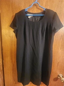 WOMEN'S DRESS LBD LITTLE BLACK DRESS ATRIUM COLLECTION SIZE 16 ZIPS UP BACK - Picture 1 of 3