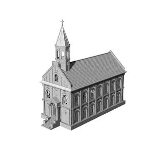 Accesorio de vía de ferrocarril para coche militar escala 1/220 Z accesorios casa de iglesia clásica - Imagen 1 de 1