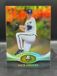 Bowman Platinum #70 Zack Greinke Gold 2011 - Imagen 1 de 2