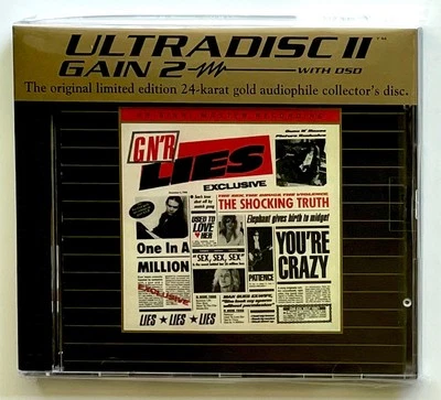 NEW Vtg GUNS N ROSES Album LIES 24K Gold ULTRADISC II CD MFSL MoFi OG MASTER NOS Foto 1 de 2