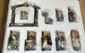 10 teiliges niedliches Fröhliches Krippenset Mini Szene Weihnachten - Bild 1 von 4