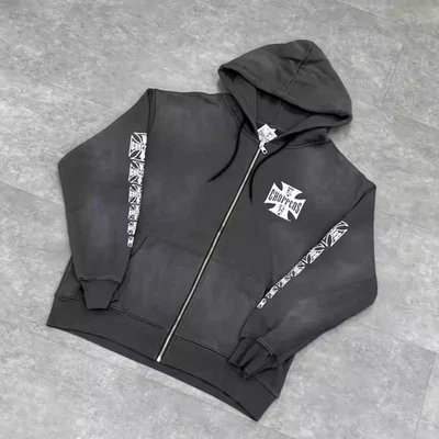 Chaqueta con Cremallera West Coast Choppers Iron Cross - Retro Estilo Americano 25SS Foto 1 de 4