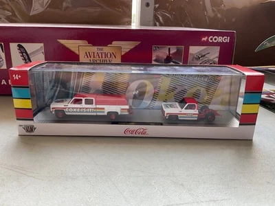 M2 MACHINES COCA COLA 1973 GMC SIERRA 3500 & 1976 GMC SIERRA GRANDE 15 CHASE NIB - Image 1 of 4