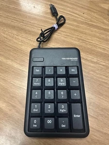 Elecom Numeric Keypad Portable USB Keypad TK-TCM011BK Black Num Pad Very Good - Picture 1 of 3