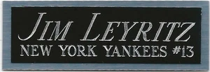JIM LEYRITZ NAMEPLATE FOR AUTOGRAPHED Signed Baseball Display CUBE CASE - Bild 1 von 4
