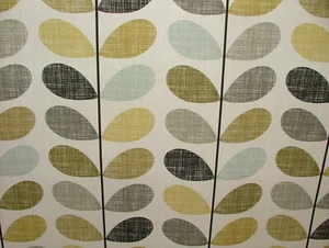 Orla Kiely Scribble Stem Seagrass And Duckegg Cotton Curtain Upholstery Fabric - Picture 1 of 13