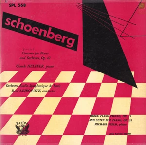 SCHOENBERG Piano Concerto 3 Piano Pieces Piano Suite HELFFER Period SPL-568 EX - Picture 1 of 3