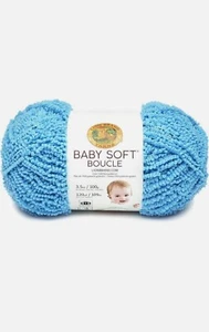 Lyon Marke Garn Baby weich Boucle Menge 5 Knäuel Aqua 100 % Polyester 3,5 Unzen 120 Yard - Bild 1 von 7