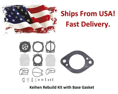 JSP MANUFACTURING® Keihin Carb Rebuild Kit with Base Gasket 11060-3716 for Kawasaki 550 650 750 SS