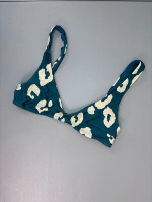 Zimmerman Mujer US 2-4 Azul Animal Print Bikini Top Sin Forro Inalámbrico Foto 1 de 4