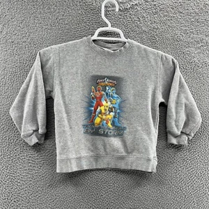 VINTAGE Power Rangers Sweatshirt Boys 6 Small Gray Ninja Storm Graphic Y2K - Picture 1 of 12