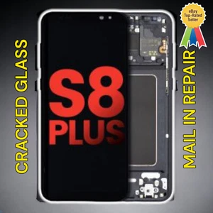Samsung Galaxy S8 Plus Cracked Screen Front Glass Repair Mail in Service - Picture 1 of 1